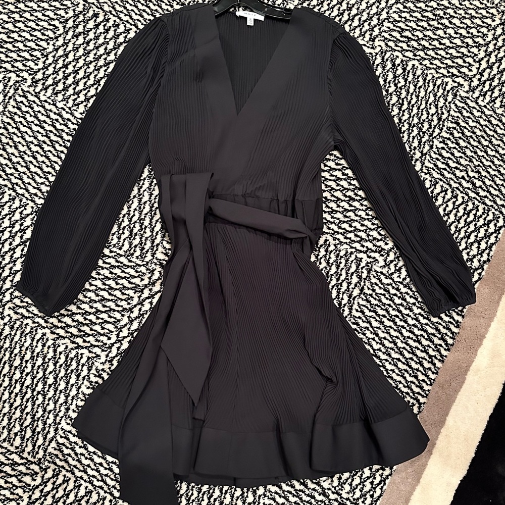 -Milly long sleeve pleated dress